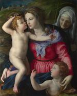 欧洲12-19世纪油画二_BRONZINO, Agnolo - The Madonna and Child with Saints
